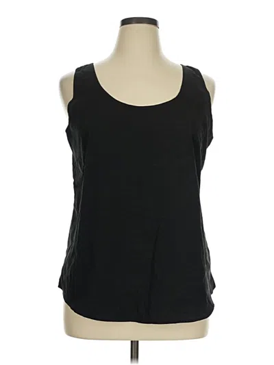 Pre-owned Faded Glory Sleeveless Top Black Scoop Neck Tops