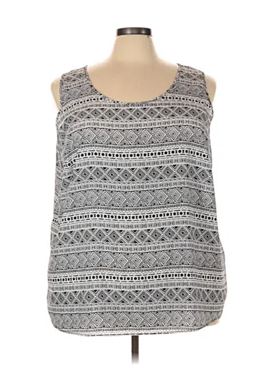 Pre-owned Faded Glory Sleeveless Top Gray Scoop Neck Tops