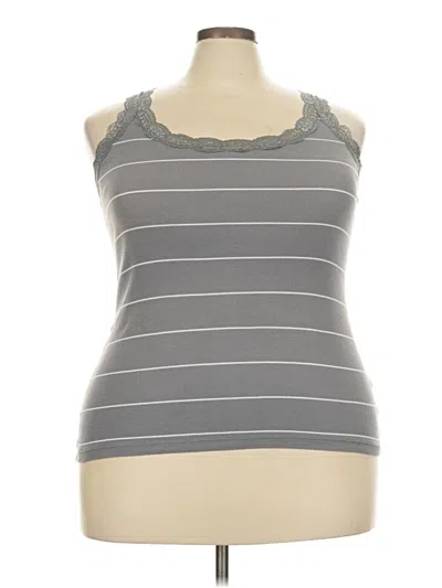 Pre-owned Faded Glory Sleeveless Top Gray Sweetheart Neckline Tops