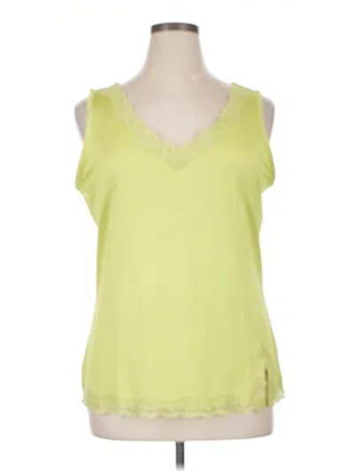 Pre-owned Faded Glory Sleeveless Top Green Sweetheart Neckline Tops