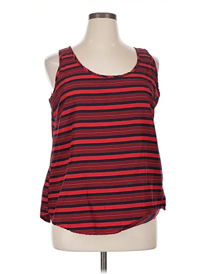 Pre-owned Faded Glory Sleeveless Top Red Scoop Neck Tops