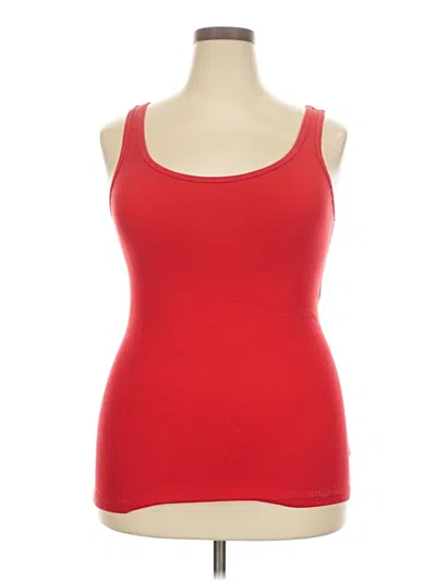 Pre-owned Faded Glory Sleeveless Top Red Scoop Neck Tops