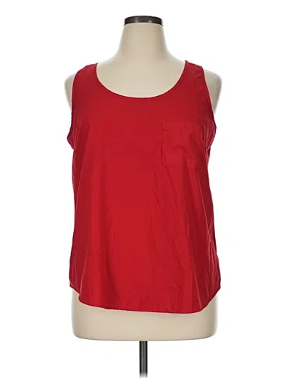 Pre-owned Faded Glory Sleeveless Top Red Scoop Neck Tops
