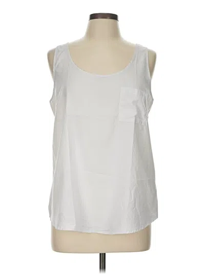 Pre-owned Faded Glory Sleeveless Top White Scoop Neck Tops
