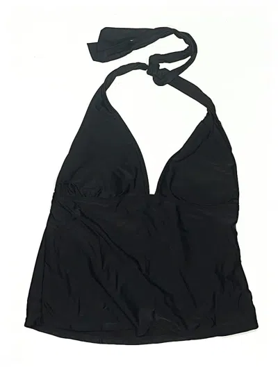 Pre-owned Faded Glory Swimsuit Top Black Solid Pattern Swimwear