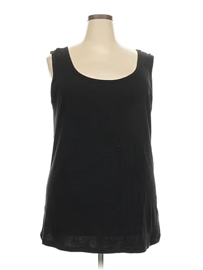 Pre-owned Faded Glory Tank Top Black Strapless Neckline Tops