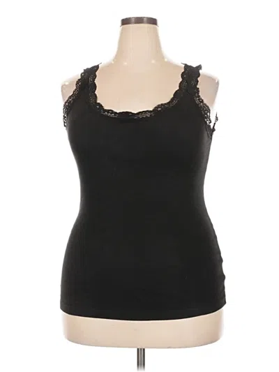 Pre-owned Faded Glory Tank Top Black Sweetheart Neckline Tops