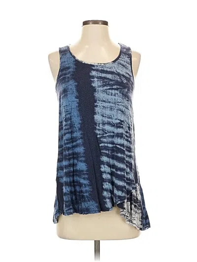 Pre-owned Faded Glory Tank Top Blue Halter Neckline Tops