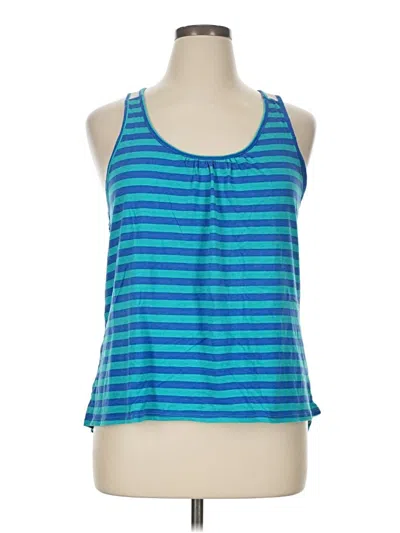Pre-owned Faded Glory Tank Top Blue Halter Neckline Tops