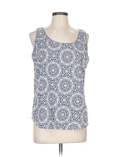 Pre-owned Faded Glory Tank Top Blue Square Neckline Tops