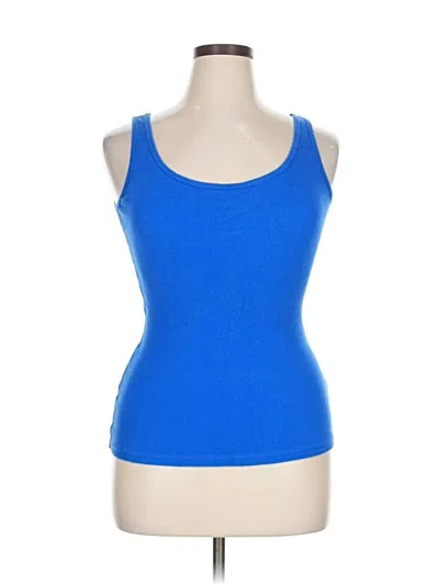 Pre-owned Faded Glory Tank Top Blue Strapless Neckline Tops