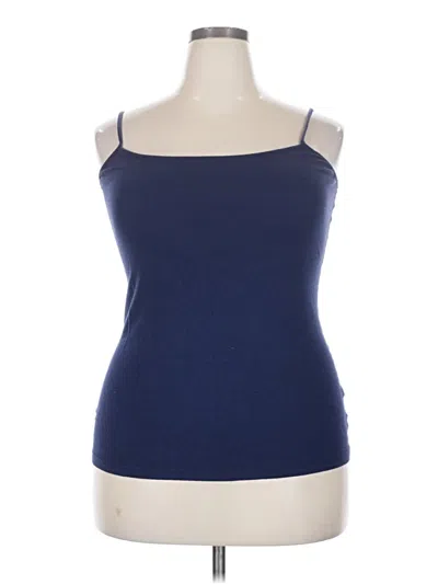 Pre-owned Faded Glory Tank Top Blue Strapless Neckline Tops