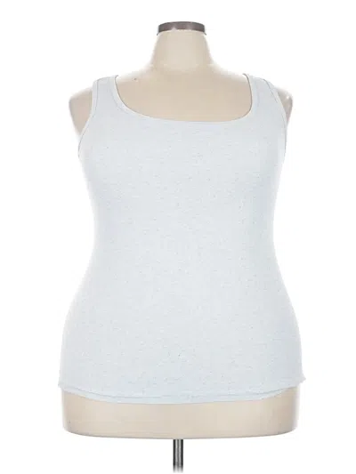 Pre-owned Faded Glory Tank Top Blue Strapless Neckline Tops