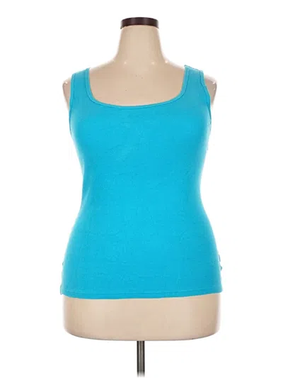 Pre-owned Faded Glory Tank Top Blue Strapless Neckline Tops