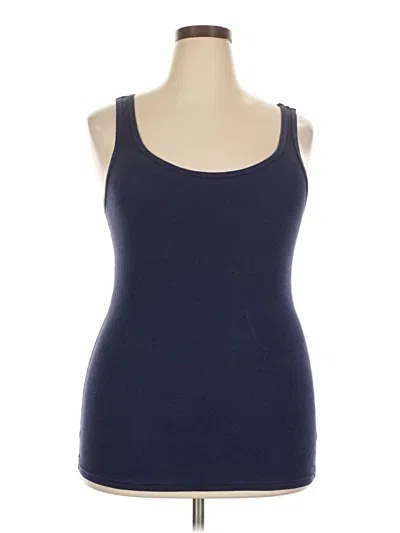 Pre-owned Faded Glory Tank Top Blue Strapless Neckline Tops