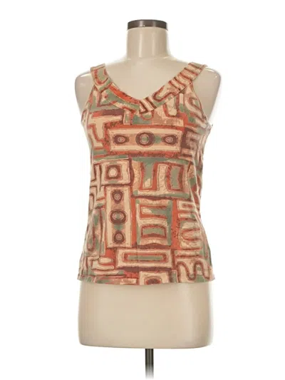 Pre-owned Faded Glory Tank Top Brown Strapless Neckline Tops