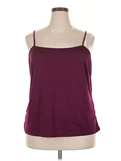 Pre-owned Faded Glory Tank Top Burgundy Strapless Neckline Tops