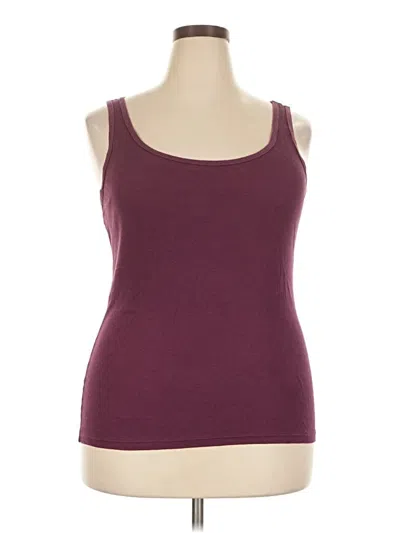 Pre-owned Faded Glory Tank Top Burgundy Strapless Neckline Tops