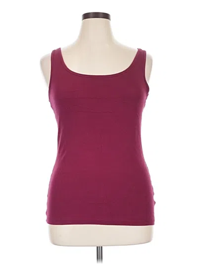 Pre-owned Faded Glory Tank Top Burgundy Strapless Neckline Tops