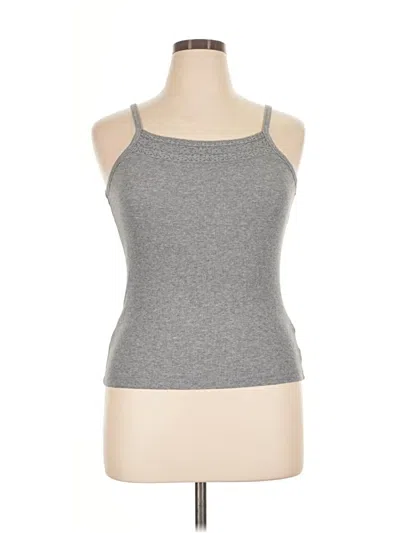 Pre-owned Faded Glory Tank Top Gray Halter Neckline Tops