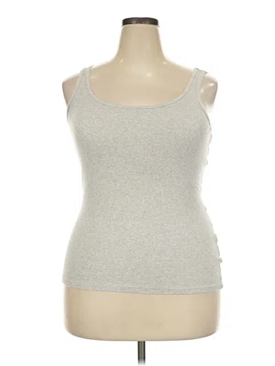 Pre-owned Faded Glory Tank Top Gray Strapless Neckline Tops