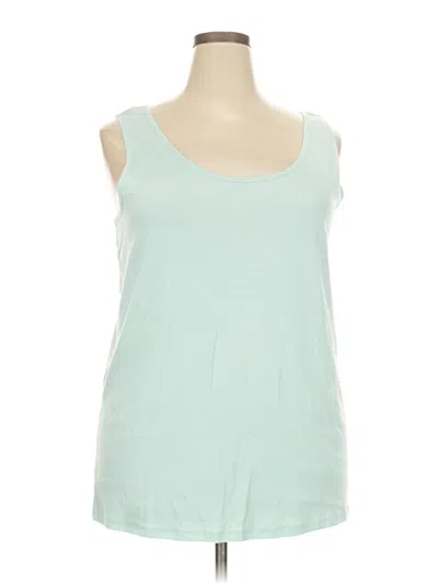 Pre-owned Faded Glory Tank Top Green Strapless Neckline Tops