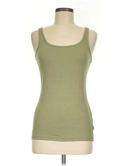 Pre-owned Faded Glory Tank Top Green Strapless Neckline Tops