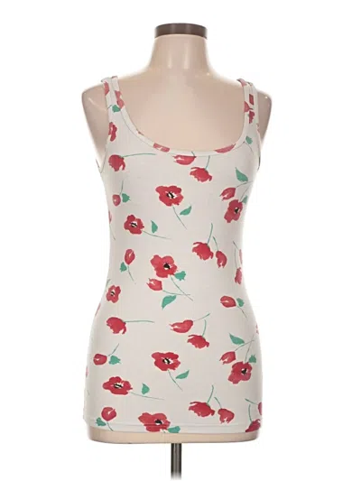 Pre-owned Faded Glory Tank Top Ivory Sweetheart Neckline Tops