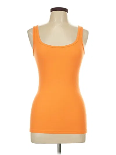 Pre-owned Faded Glory Tank Top Orange Square Neckline Tops