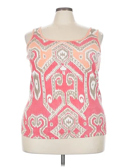 Pre-owned Faded Glory Tank Top Pink Strapless Neckline Tops