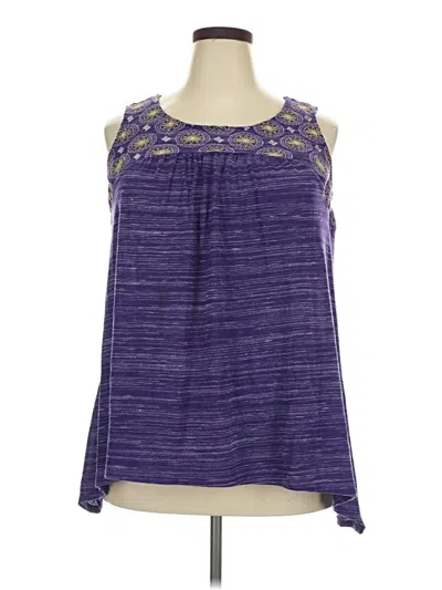 Pre-owned Faded Glory Tank Top Purple Halter Neckline Tops