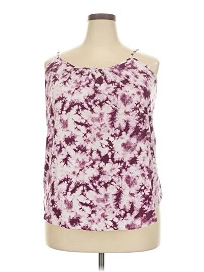 Pre-owned Faded Glory Tank Top Purple Strapless Neckline Tops