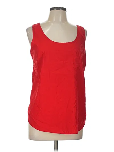 Pre-owned Faded Glory Tank Top Red Square Neckline Tops