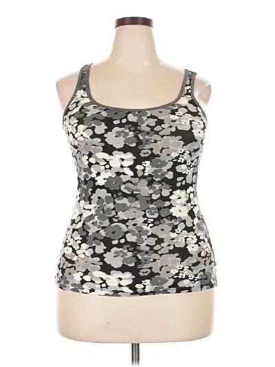 Pre-owned Faded Glory Tank Top Silver Strapless Neckline Tops