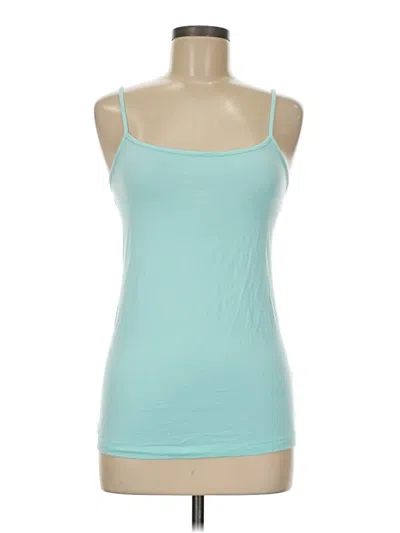 Pre-owned Faded Glory Tank Top Teal Strapless Neckline Tops In Blue