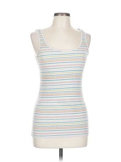 Pre-owned Faded Glory Tank Top White Square Neckline Tops