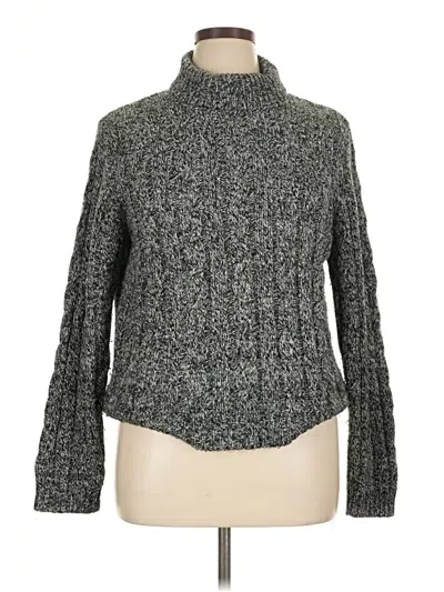 Pre-owned Faded Glory Turtleneck Sweater In Gray