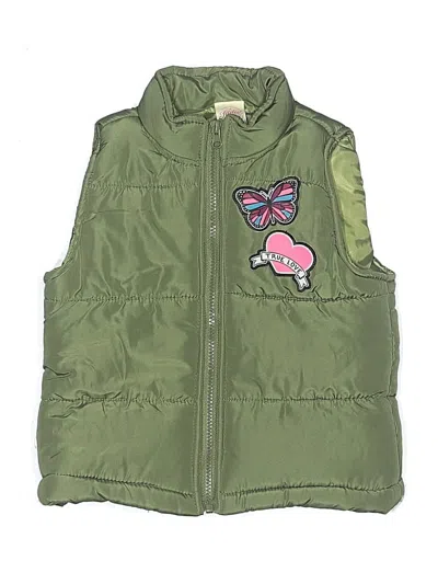 Pre-owned Faded Glory Kids' Vest In Green