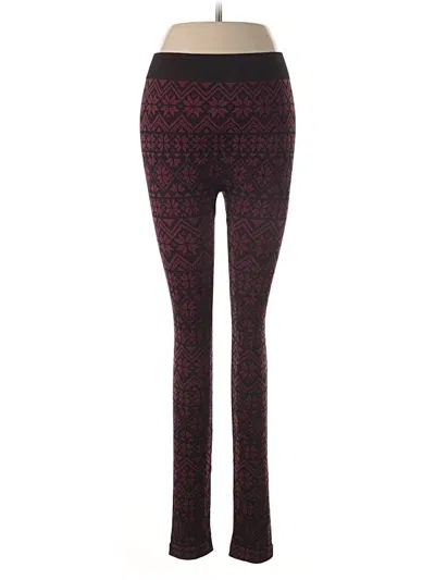 Pre-owned Faded Glory Yoga Pants In Burgundy
