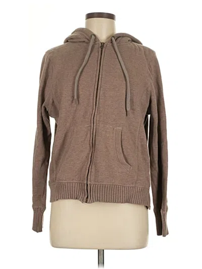 Pre-owned Faded Glory Zip Up Hoodie In Brown