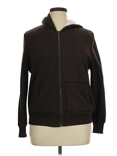 Pre-owned Faded Glory Zip Up Hoodie In Brown