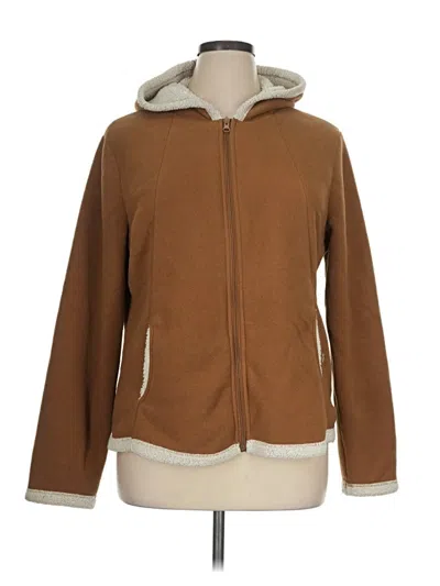 Pre-owned Faded Glory Zip Up Hoodie In Brown