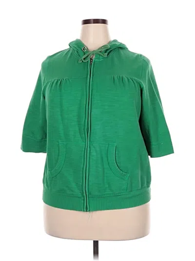 Pre-owned Faded Glory Zip Up Hoodie In Green