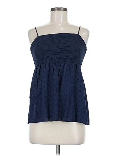 Pre-owned Faded Rose Sleeveless Blouse In Blue