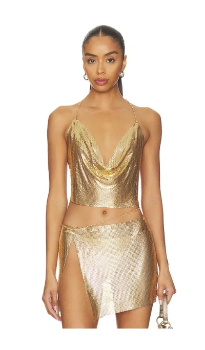 Fae Aura Glomesh Top In Gold