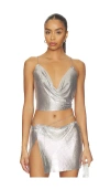 Fae Aura Glomesh Top In Silver