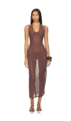 Fae Ava Maxi Dress In Brown
