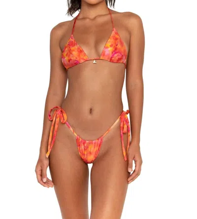 Fae Birdie Bikini Bottom In Bloom In Orange