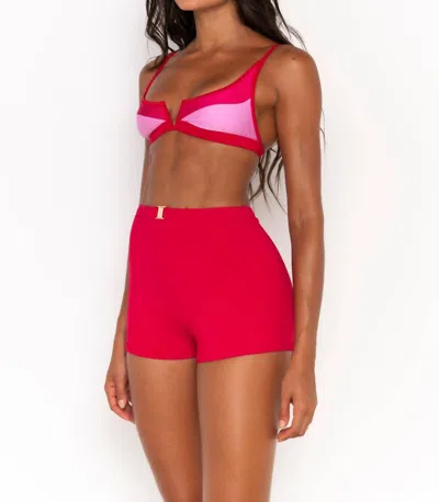 Fae Gia Short In Strawberry Rib In Red