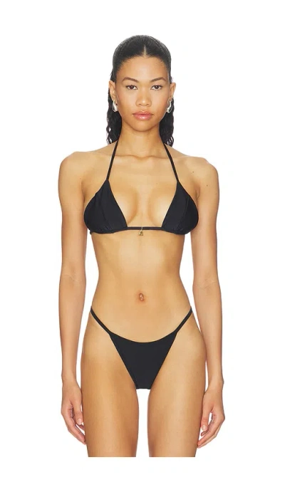 Fae Honey Bikini Top In Black